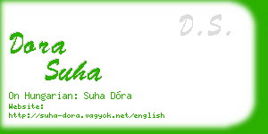 dora suha business card